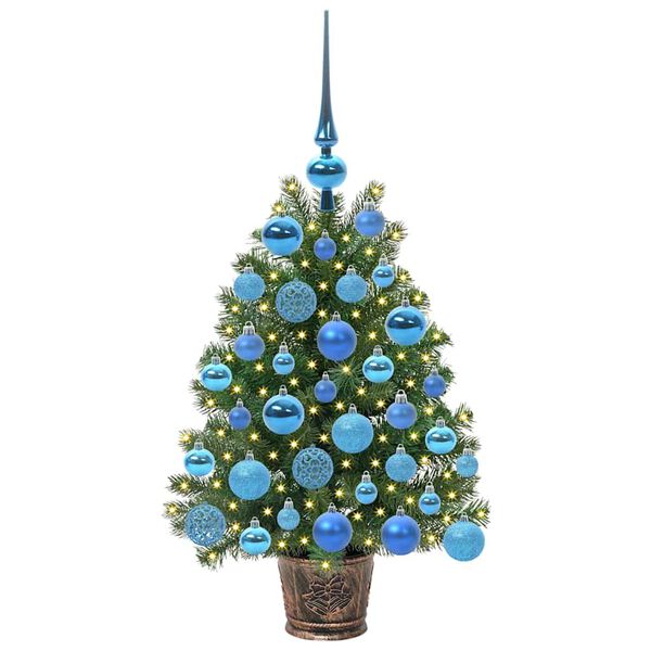 vidaXL Kunstkerstboom met 150 LED met standaard Groen 75 cm PE en PVC