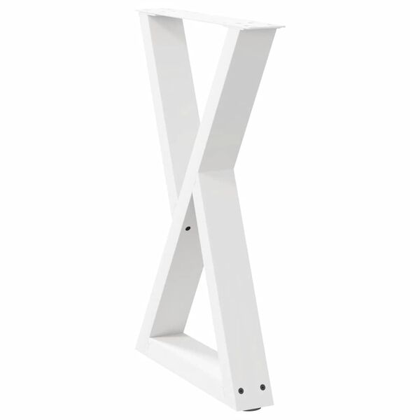 vidaXL Eettafelpoten 2 st 50x(72-73,3) cm staal wit