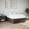 vidaXL Bedframe zonder matras stof donkerbruin 140x190 cm