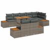 vidaXL Tuin Sofa Set 9 st Grijs Poly riet
