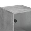 vidaXL Bijzetkast met glazen deur 35x37x100 cm betongrijs