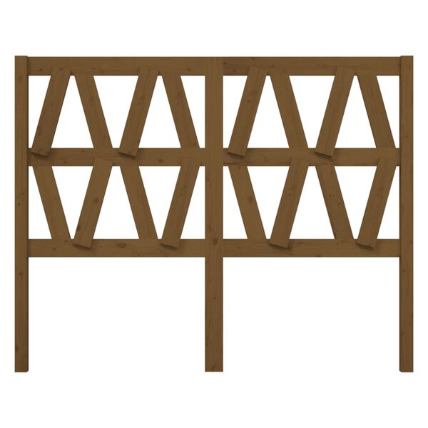 vidaXL Hoofdbord 126x4x100 cm massief grenenhout honingbruin