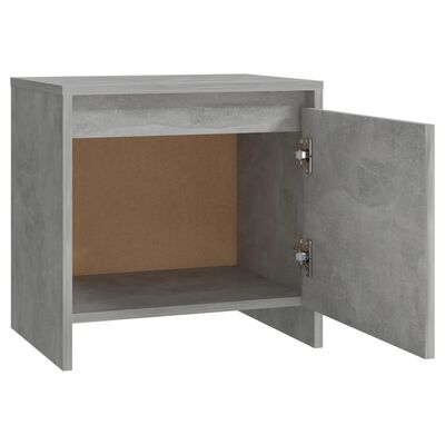 vidaXL Nachtkastjes 2 st 45x34x44,5 cm bewerkt hout betongrijs