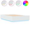 vidaXL Bedframe met LED-verlichting bewerkt hout wit 150x200 cm