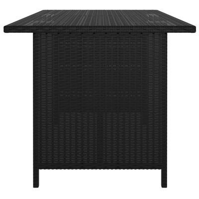 vidaXL Tuintafel 110x70x65 cm poly rattan zwart