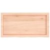 vidaXL Wastafelblad 80x40x(2-6) cm onbehandeld massief hout