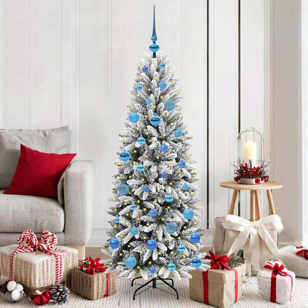 vidaXL Kunstkerstboom met 150 LED met standaard Wit 63 x 63 x 150 cm