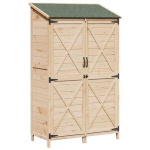 vidaXL Tuinschuur Naturel 106 x 56 x 176,5 cm Massief Vurenhout