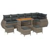 vidaXL Tuinbankenset 10 st Grijs poly rattan