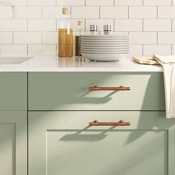 vidaXL Handvatten 10 st 96 mm roestvrij staal bronskleurig