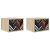vidaXL Wandkastje OMMEN 2 st Sonoma Eiken 36 x 33 x 25 cm Bewerkt hout