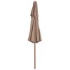 vidaXL Parasol dubbeldekker met houten paal 270 cm taupe