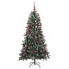 vidaXL Kunstkerstboom Groen 99 x 99 x 180 cm PVC en Plastic en Staal