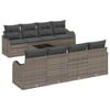 vidaXL Tuin Sofa Set met kussen 9 pcs Grijs Poly Riet en Staal en Glas