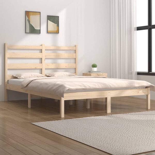 vidaXL Bedframe massief grenenhout 140x200 cm