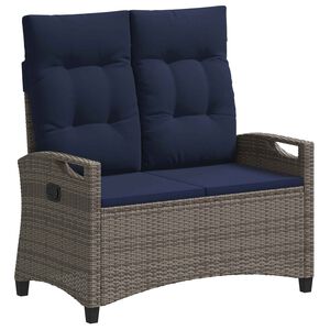 vidaXL Tuinbank met kussen 105 x 60 x 112 cm staal