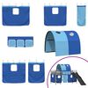 vidaXL Loftbed voor Kids Zwart en Blauw 79,5 x 200 cm Metaal