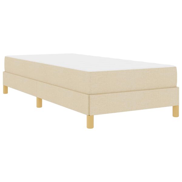 vidaXL Boxspringbed met matras Cr&egrave;me 90 x 200 cm Stof