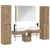 vidaXL Badkamermeubelset 6 st Artisanaal eiken Bewerkt hout en glas