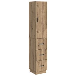 vidaXL Kastenset 2 pcs Artisanaal eiken 33 x 34,5 x 87 cm Bewerkt hout