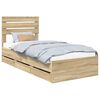 vidaXL Bedframe met lade Sonoma Eiken 75 x 190 cm Ingenieurshout