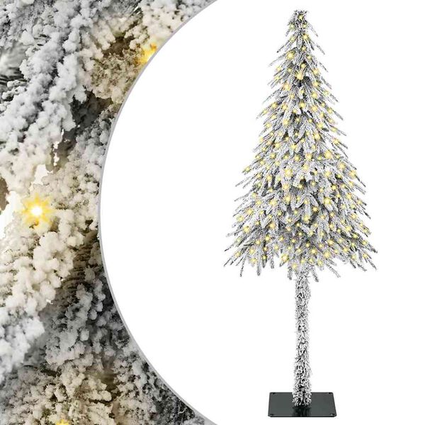 vidaXL Kerstboom met 300 LED met standaard Wit 210 cm PE en staal