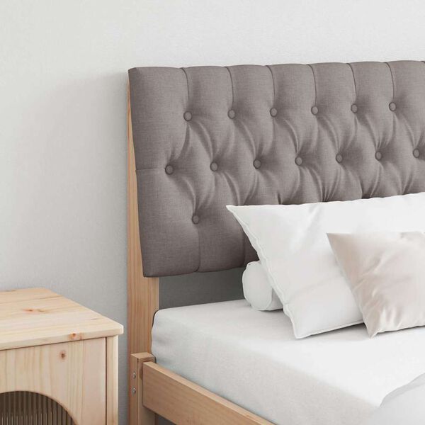 vidaXL Gestoffeerd hoofdbord Taupe 180 cm Massief grenenhout