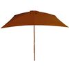 vidaXL Parasol met houten paal 200x300 cm terracottakleurig