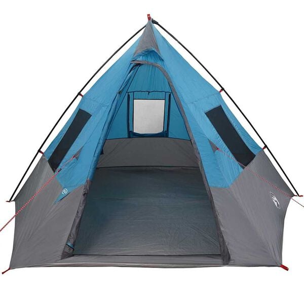 vidaXL Tipi Tent met dak met opslag Blauw 383 x 338 x 217 cm taft