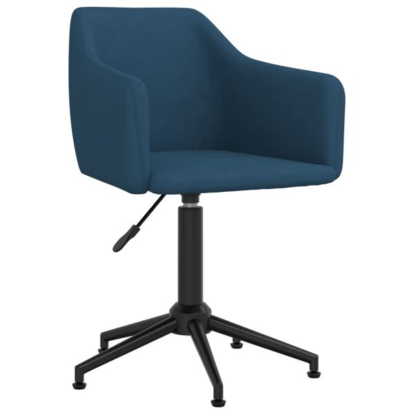 vidaXL Eetkamerstoelen draaibaar 2 st fluweel blauw