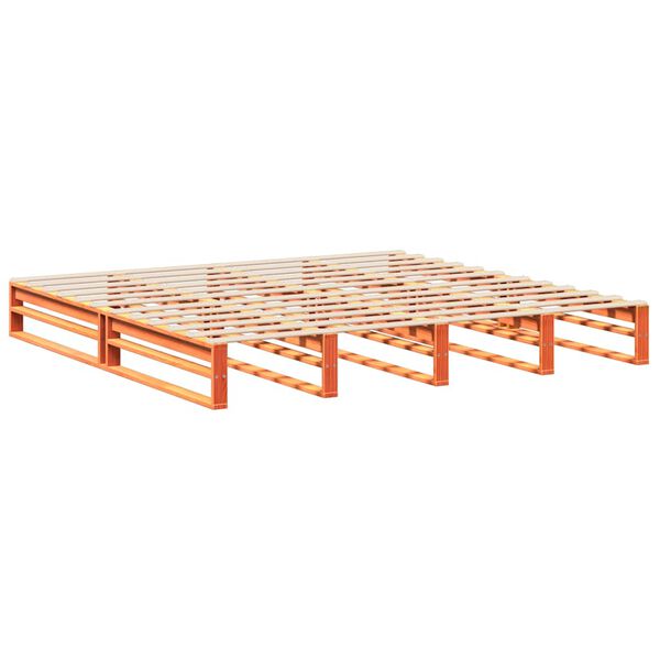vidaXL Bedframe zonder matras massief grenenhout wasbruin 180x200 cm