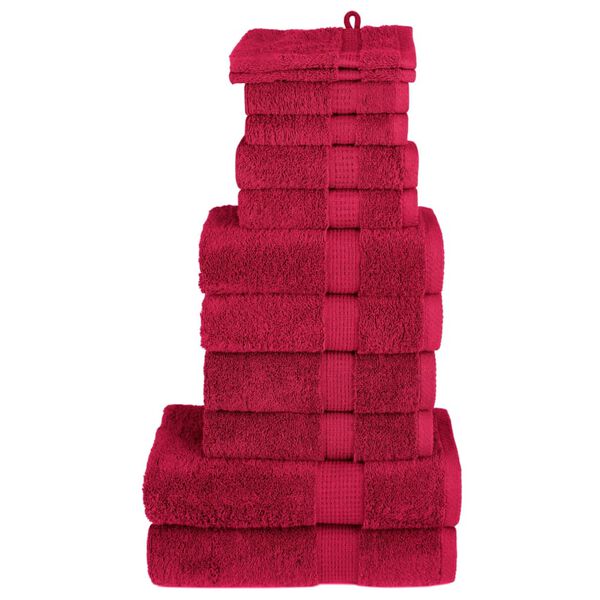 vidaXL 12-delige Handdoekenset SOLUND 600 g/m&sup2; rood