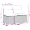 vidaXL 2-delige Loungeset met kussens poly rattan acacia bruin