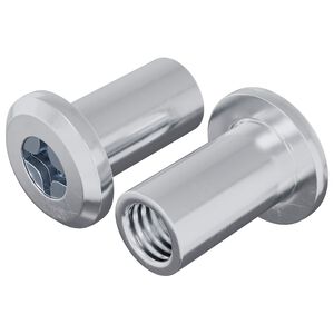 vidaXL Slotmoer 2 st Zilver M6 x 15 mm Staal