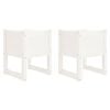 vidaXL Plantenbakken 2 st 40x40x52,5 cm massief grenenhout wit