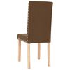vidaXL Eetkamerstoelen 4 st stof bruin
