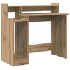 vidaXL Bureau met plank Artisan Eiken 97 x 45 x 90 cm Bewerkt hout