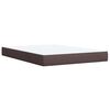 vidaXL Boxspring met matras stof donkerbruin 140x190 cm