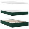 vidaXL Ottoman bed met matras en LED's 120x200cm fluweel donkergroen