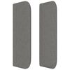 vidaXL Hoofdbord met randen 183x16x78/88 cm stof donkergrijs