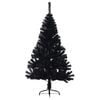 vidaXL Kunstmatig Voorverlicht Kerstboom met 150 LED Zwart 150 cm PVC