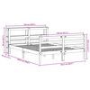vidaXL Bedframe zonder matras massief grenenhout wit 120x190 cm