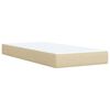vidaXL Boxspring met matras stof cr&egrave;mekleurig 90x190 cm