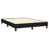 vidaXL Boxspring met matras en LED stof zwart 140x200 cm