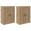 vidaXL Wandkast 2 st Artisan Eiken 69,5 x 34 x 90 cm Bewerkt hout