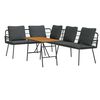 vidaXL Tuinbankenset 2 st Zwart poly rattan