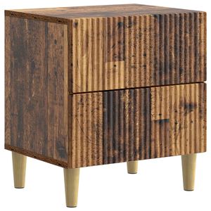 vidaXL Nachtkastje Oud hout 43 x 34,5 x 48 cm Bewerkt hout