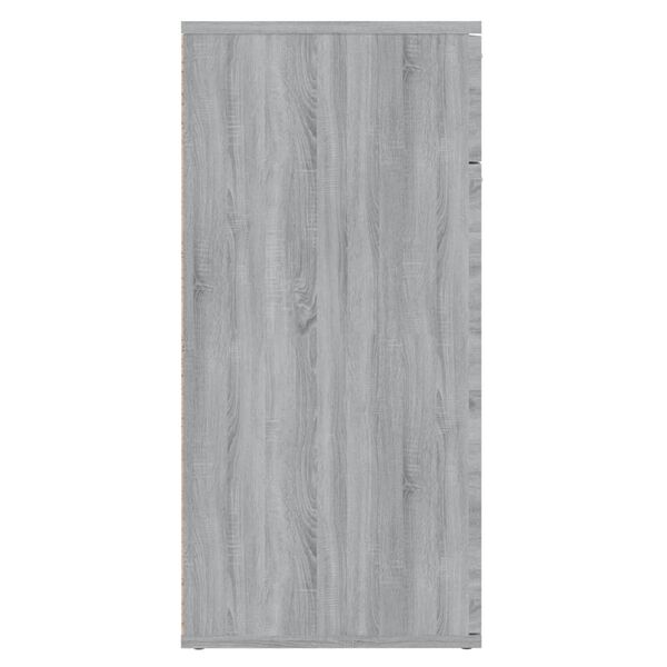 vidaXL Dressoir 80x36x75 cm bewerkt hout grijs sonoma eikenkleurig