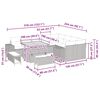 vidaXL Tuin Sofa Set met kussen 12 pcs Beige poly rattan
