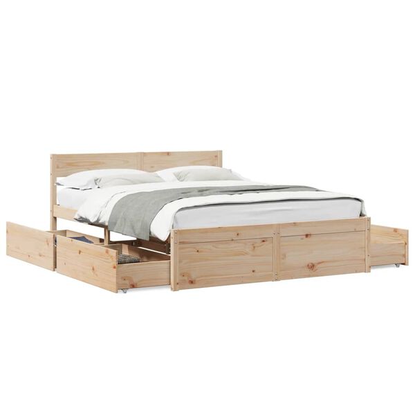 vidaXL Bedframe zonder matras massief grenenhout 150x200 cm